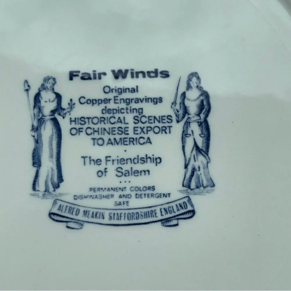 Alfred Meakin 1970’s Friendship of Salem Fair Winds Collectible Plate 10.5” #6